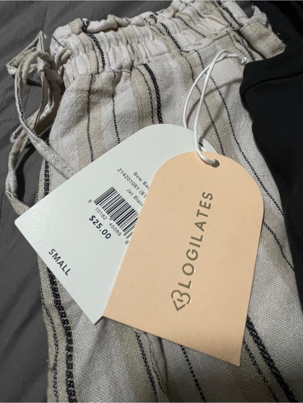 New Blogilates Black Tie-Strap Tank Top size S/Womens Love Tree linen pants - Picture 8 of 12